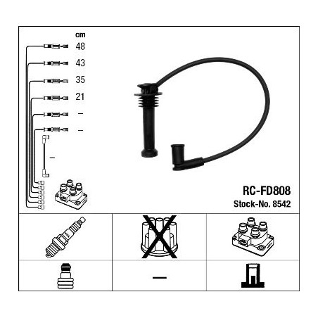 Ignition Cable Kit NGK 8542