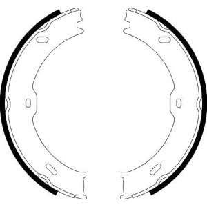 Brake Shoe Set, parking brake HELLA PAGID 8DA355050-761