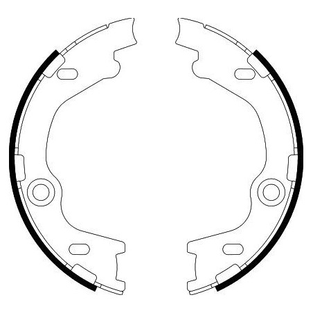 Brake Shoe Set, parking brake HELLA PAGID 8DA355050-811