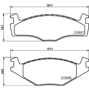 Σετ τακάκια, δισκόφρενα HELLA PAGID 8DB355006-381