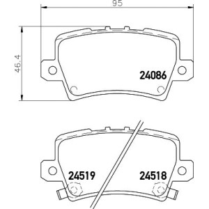 Σετ τακάκια, δισκόφρενα HELLA PAGID 8DB355006-751