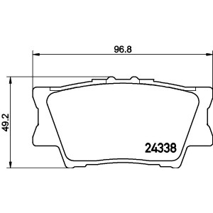 Σετ τακάκια, δισκόφρενα HELLA PAGID 8DB355006-881