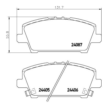 Brake Pad Set, disc brake HELLA PAGID 8DB355006-911