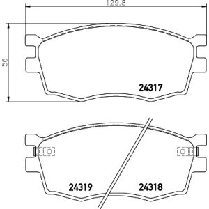 Brake Pad Set, disc brake HELLA PAGID 8DB355006-951