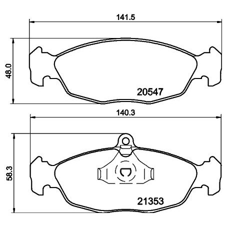 Σετ τακάκια, δισκόφρενα HELLA PAGID 8DB355007-531