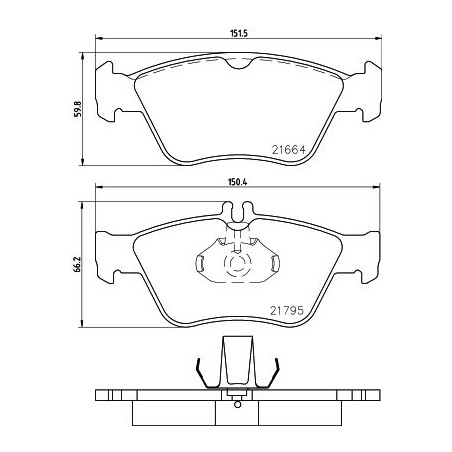 Σετ τακάκια, δισκόφρενα HELLA PAGID 8DB355007-831