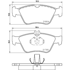 Σετ τακάκια, δισκόφρενα HELLA PAGID 8DB355007-831