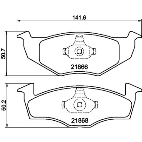 Σετ τακάκια, δισκόφρενα HELLA PAGID 8DB355007-891