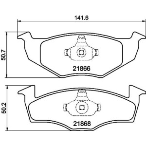 Brake Pad Set, disc brake HELLA PAGID 8DB355007-891