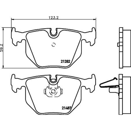 Σετ τακάκια, δισκόφρενα HELLA PAGID 8DB355008-091