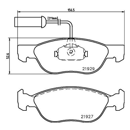 Brake Pad Set, disc brake HELLA PAGID 8DB355008-321