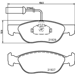 Brake Pad Set, disc brake HELLA PAGID 8DB355008-321