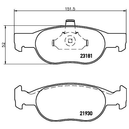 Brake Pad Set, disc brake HELLA PAGID 8DB355008-431