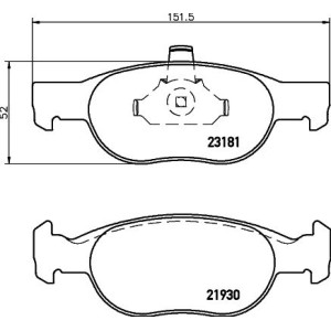 Σετ τακάκια, δισκόφρενα HELLA PAGID 8DB355008-431