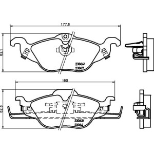Σετ τακάκια, δισκόφρενα HELLA PAGID 8DB355008-571