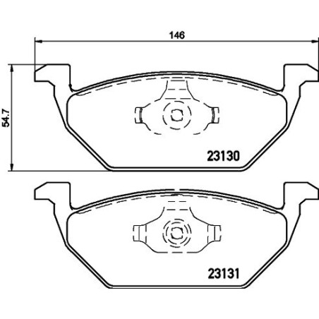 Brake Pad Set, disc brake HELLA PAGID 8DB355008-591