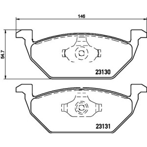 Σετ τακάκια, δισκόφρενα HELLA PAGID 8DB355008-591