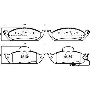 Σετ τακάκια, δισκόφρενα HELLA PAGID 8DB355008-661