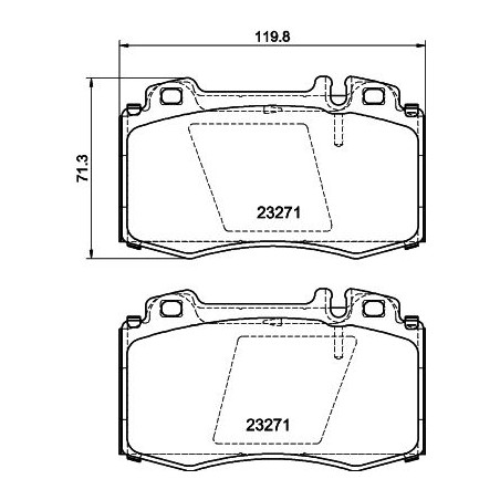 Brake Pad Set, disc brake HELLA PAGID 8DB355008-691