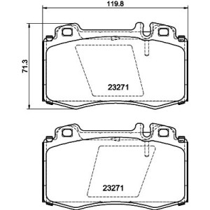 Σετ τακάκια, δισκόφρενα HELLA PAGID 8DB355008-691