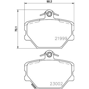 Σετ τακάκια, δισκόφρενα HELLA PAGID 8DB355008-721