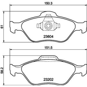 Σετ τακάκια, δισκόφρενα HELLA PAGID 8DB355008-901