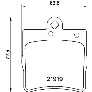 Brake Pad Set, disc brake HELLA PAGID 8DB355008-961