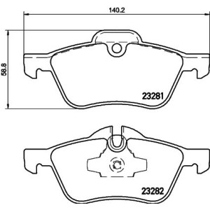 Σετ τακάκια, δισκόφρενα HELLA PAGID 8DB355009-171