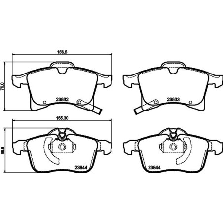 Brake Pad Set, disc brake HELLA PAGID 8DB355009-221