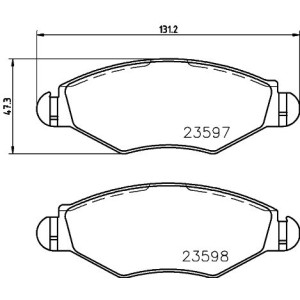 Brake Pad Set, disc brake HELLA PAGID 8DB355009-411