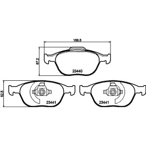 Σετ τακάκια, δισκόφρενα HELLA PAGID 8DB355009-561