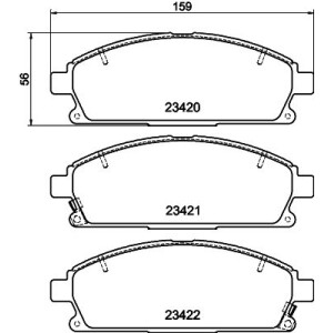 Brake Pad Set, disc brake HELLA PAGID 8DB355009-661