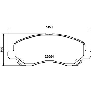 Brake Pad Set, disc brake HELLA PAGID 8DB355009-671