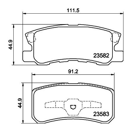 Brake Pad Set, disc brake HELLA PAGID 8DB355009-691