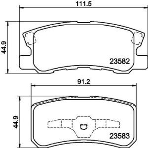 Σετ τακάκια, δισκόφρενα HELLA PAGID 8DB355009-691