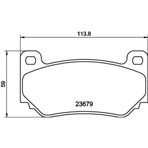 Brake Pad Set, disc brake HELLA PAGID 8DB355009-721