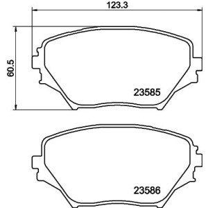 Σετ τακάκια, δισκόφρενα HELLA PAGID 8DB355009-741