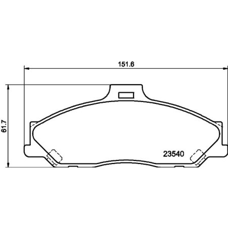 Brake Pad Set, disc brake HELLA PAGID 8DB355009-751