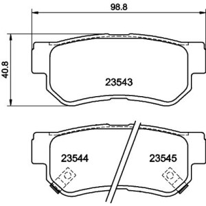 Brake Pad Set, disc brake HELLA PAGID 8DB355009-971