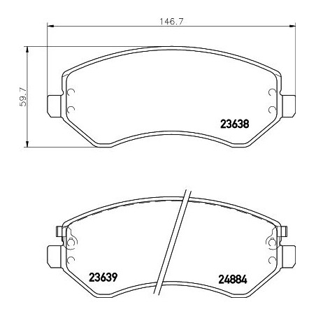 Brake Pad Set, disc brake HELLA PAGID 8DB355010-051