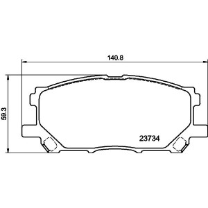 Brake Pad Set, disc brake HELLA PAGID 8DB355010-071