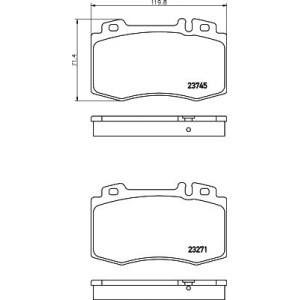 Σετ τακάκια, δισκόφρενα HELLA PAGID 8DB355010-101