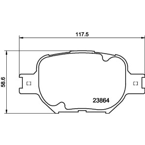 Σετ τακάκια, δισκόφρενα HELLA PAGID 8DB355010-201