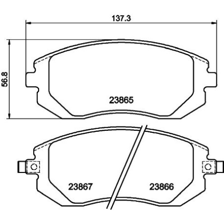 Brake Pad Set, disc brake HELLA PAGID 8DB355010-211