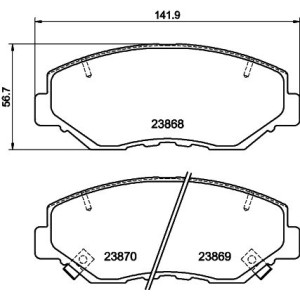 Σετ τακάκια, δισκόφρενα HELLA PAGID 8DB355010-231