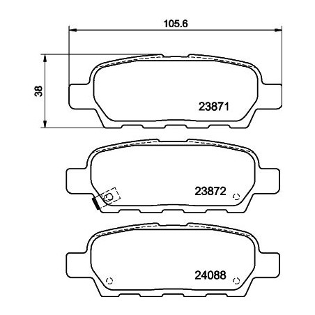 Brake Pad Set, disc brake HELLA PAGID 8DB355010-241