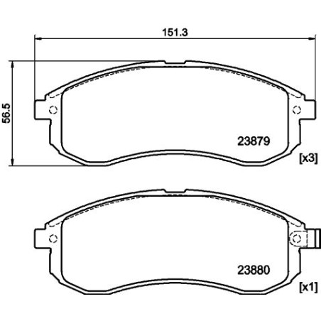 Brake Pad Set, disc brake HELLA PAGID 8DB355010-281