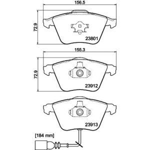 Brake Pad Set, disc brake HELLA PAGID 8DB355010-351