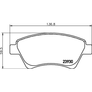 Brake Pad Set, disc brake HELLA PAGID 8DB355010-541