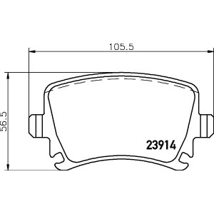 Σετ τακάκια, δισκόφρενα HELLA PAGID 8DB355010-601